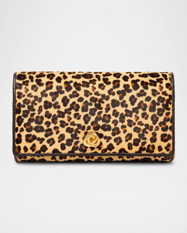 Olivia Flap Calf Hair Clutch Bag